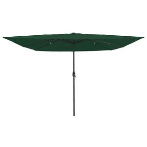 vidaXL Garten-Sonnenschirm Gr&uuml;n 295 x 295 x 245 cm Polyester und Stahl