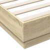 vidaXL Bettgestell mit LED Sonoma-Eiche 120x200 cm