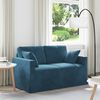 vidaXL Sofa Blau Gesamtabmessungen: 138 x 78 x 80 cm (B x T x H) Samt
