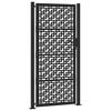 vidaXL Gartentor Schwarz 100x200 cm Stahl Kreuz-Design