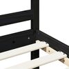 vidaXL Massivholzbett Schwarz 200x200 cm