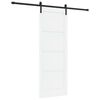 vidaXL Schiebet&uuml;r 78 x 211 cm Holzwerkstoff Wei&szlig; und Schwarz