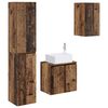 vidaXL Badezimmerm&ouml;bel-Set 3 stk. Altholz 33 x 34,5 x 160 cm