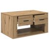 vidaXL Couchtisch Artisan-Eiche 80 x 50 x 40 cm Holzwerkstoff