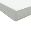 vidaXL Boxspringbett mit Matratze & LED Hellgrau 200x220 cm Samt