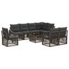 vidaXL Gartensofa-set Verstellbar 9 pcs Grau Poly-Rattan