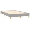 vidaXL Boxspringbett mit Matratze & LED Hellgrau 120x190 cm Stoff
