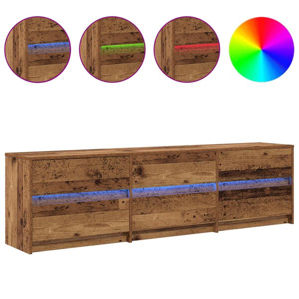 vidaXL TV-Einheiten 2 pcs Altholz 180 x 34 x 50 cm Holzwerkstoff