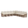 vidaXL Gartensofa-set 9 pcs Beige Poly-Rattan