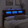 vidaXL LED-Kopfteil Braun Eichen-Optik 180x18,5x103,5 cm Holzwerkstoff