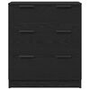 vidaXL Sideboard 3 pcs Schwarz Eichen-Optik 180 x 30 x 70 cm