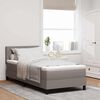 vidaXL Boxspringbett mit Matratze mit LED Taupe 100 x 200 cm Stoff