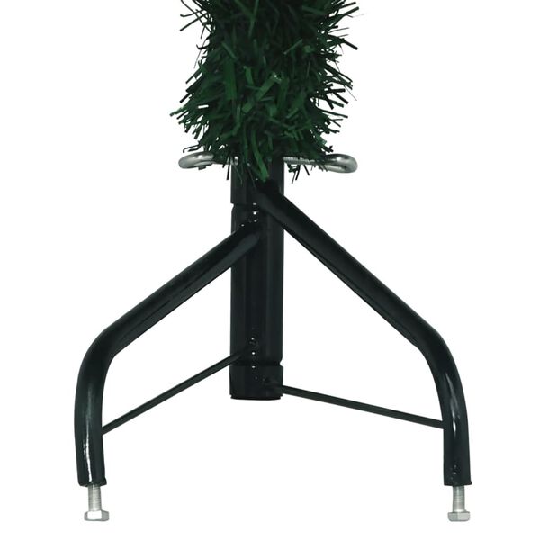 vidaXL K&uuml;nstlicher Eck-Weihnachtsbaum Gr&uuml;n 180 cm PVC