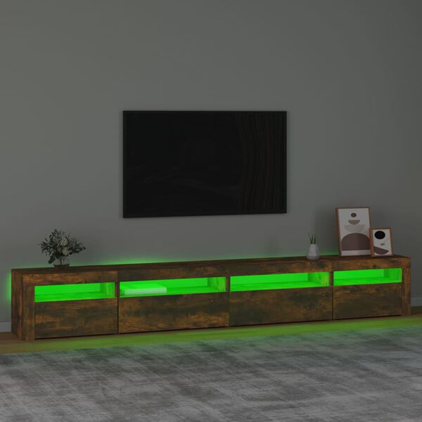 vidaXL TV-Schrank mit LED-Leuchten R&auml;uchereiche 270x35x40 cm