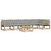 vidaXL Outdoor-Sofagarnitur 7 pcs Wei&szlig; und Hellgrau 79 x 79 x 37 cm