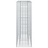 vidaXL Gabionen Hochbeet Silber 90 x 50 x 150 cm Verzinkter Stahl