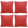 vidaXL Zierkissen 4 Stk. Rot 60x60 cm Stoff