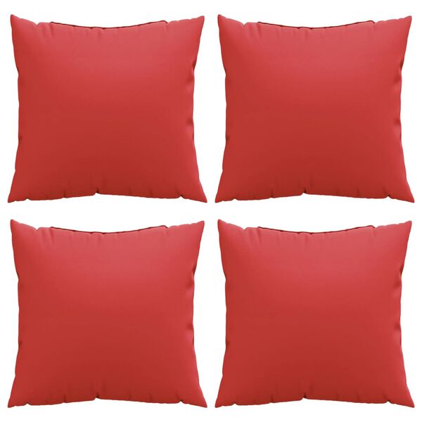 vidaXL Zierkissen 4 Stk. Rot 60x60 cm Stoff