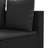 vidaXL 9-tlg. Garten-Sofagarnitur mit Kissen Schwarz Poly Rattan