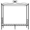 vidaXL Himmelbett-Gestell Schwarz Metall 100 x 200 cm