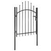 vidaXL Gartentor Woerden Stahl 1x1 m Schwarz