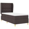 vidaXL Boxspringbett mit Matratze Dunkelbraun 200 x 100 cm Stoff