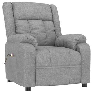 vidaXL Massagesessel Hellgrau Stoff