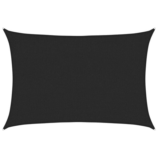 vidaXL Sonnensegel 160 g/m&sup2; Schwarz 2x2,5 m HDPE