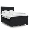 vidaXL Boxspringbett mit Matratze Schwarz 160x200 cm Samt