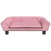 vidaXL Kindersofa Rosa 70x45x26 cm Samt