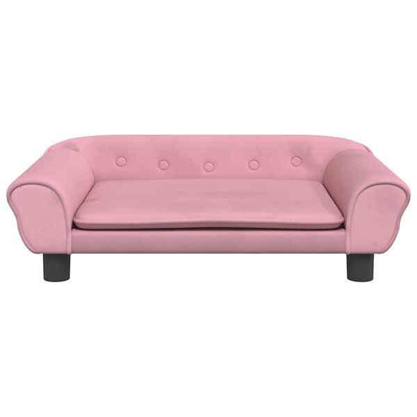 vidaXL Kindersofa Rosa 70x45x26 cm Samt