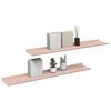 vidaXL Schwebendes Regal 2 pcs Rosa 100 x 18 x 2,5 cm Stahl