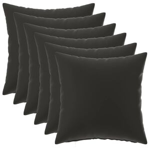 vidaXL Kissenbezug 6 stk. HEERLEN Schwarz 30 x 30 cm Polyester