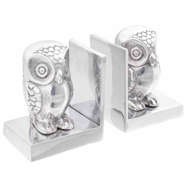 vidaXL Buchstützen 2 pcs Silber 7 x 9 x 11 cm Aluminium