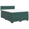 vidaXL Boxspringbett mit Matratze Dunkelgr&uuml;n 140x200 cm Samt