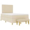 vidaXL Boxspringbett mit Matratze Creme 120 x 190 cm Stoff