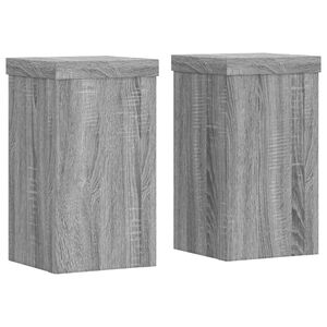 vidaXL Pflanzenst&auml;nder 2 Stk. Grau Sonoma 10x10x18 cm Holzwerkstoff