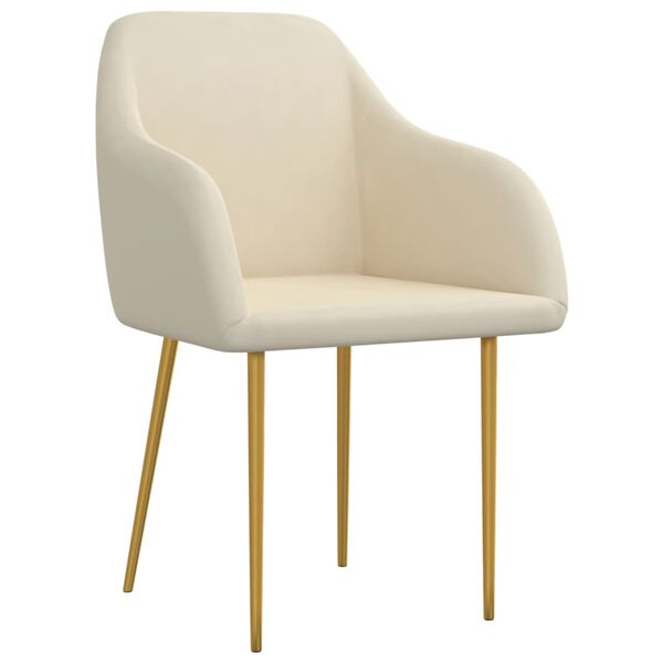 vidaXL Esszimmerst&uuml;hle 6 Stk. Creme Samt