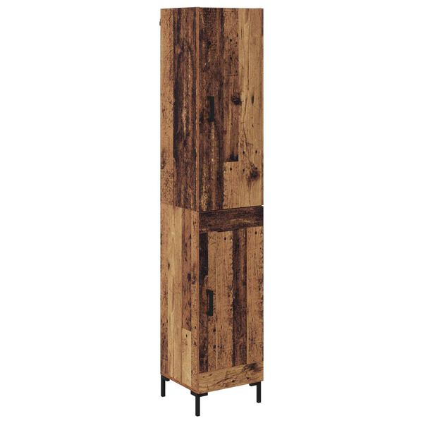 vidaXL Highboard Altholz 69,5 x 34 x 180 cm Holzwerkstoff