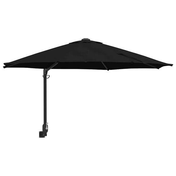 vidaXL Gartenparasol Schwarz und Schwarz 248 x 248 x 148 cm