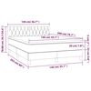 vidaXL Boxspringbett mit Matratze & LED Dunkelbraun 140x200 cm Stoff