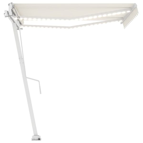 vidaXL Automatische Markise mit LED & Windsensor 350x250 cm Creme
