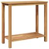 vidaXL Couchtisch mit Speicher Braun 85 x 35 x 75 cm Teak-Massivholz