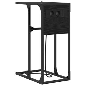 vidaXL Nachttisch Schwarz Eichen-Optik 41,5 x 26 x 60,5 cm
