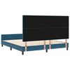 vidaXL Boxspringbett mit Kopfteil Dunkelblau 180 x 200 cm Samt