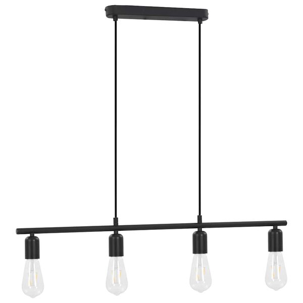 vidaXL Deckenleuchte mit Glühlampen 2 W Schwarz 80 cm E27