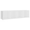 vidaXL TV-Schrank Wei&szlig; 142,5x35x36,5 cm Holzwerkstoff