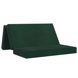 vidaXL Klappsofa Bett 140 x 67 x 45 cm Dunkelgr&uuml;n