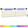 vidaXL H&auml;ngendes Kopfteil Creme Cordstoff