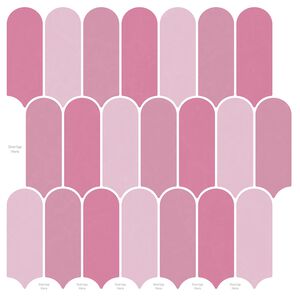 vidaXL Federfliese 10 Stk. Rosa 30 x 30 cm Polyurethan und PET